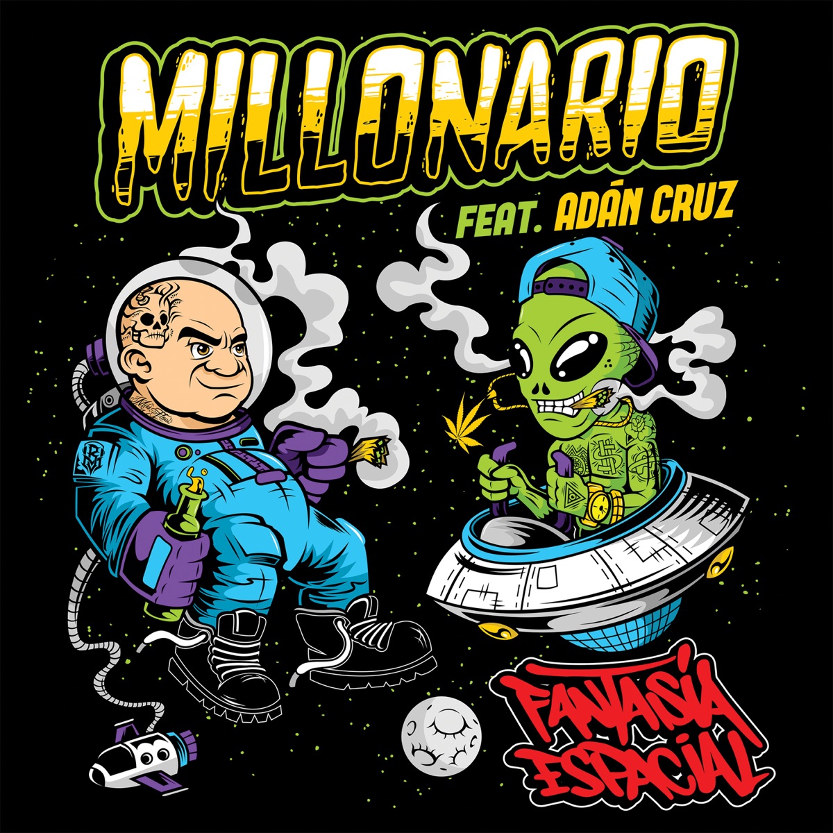 Fantasía Espacial (feat. Adán Cruz) - Single by Millonario album cover