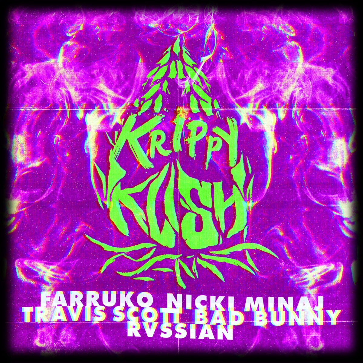 Krippy Kush (Travis Scott Remix) [feat. Travis Scott & Rvssian] - Single by Farruko, Nicki Minaj & Bad Bunny album cover