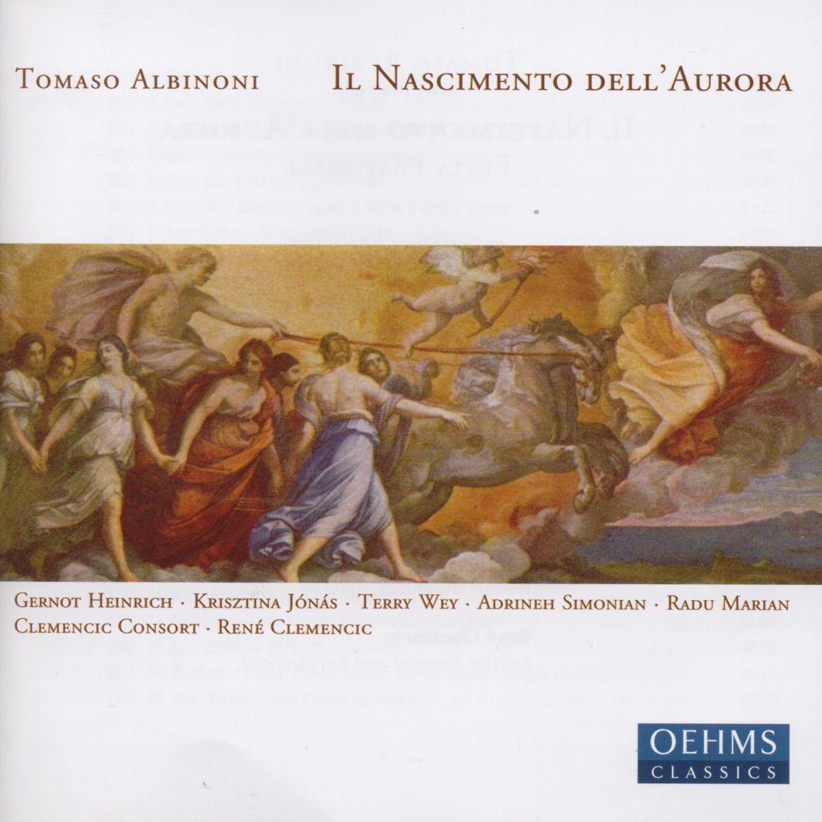 Albinoni: Nascimento De L'Aurora (Il) by Krisztina Jónás, René Clemencic, Clemencic Consort, Gernot Heinrich, Terry Wey, Adrineh Simonian & Radu Marian album cover