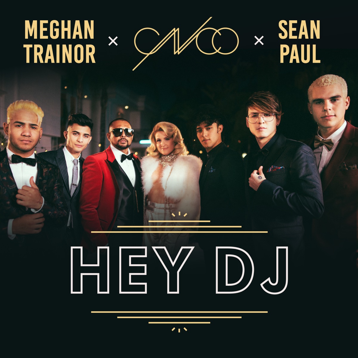 Hey DJ (Remix) - Single by CNCO, Meghan Trainor & Sean Paul album cover