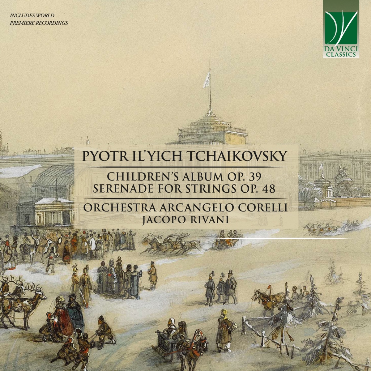 Tchaikovsky: Children's Album Op. 39, Serenade for Strings Op. 48 by Jacopo Rivani & Orchestra Arcangelo Corelli album cover