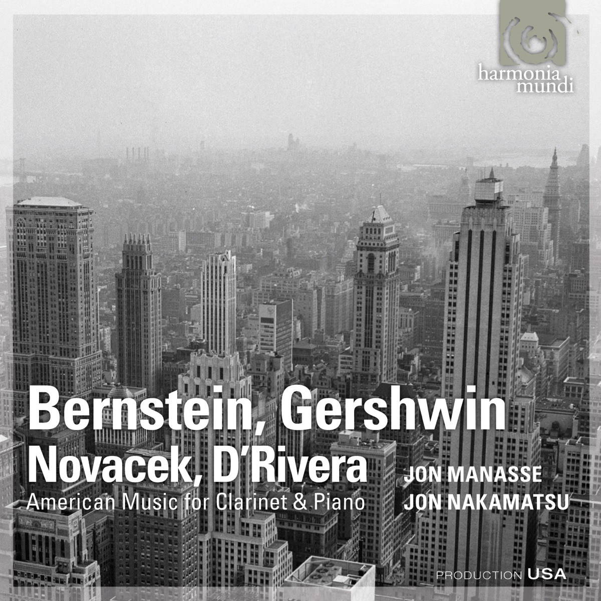 Bernstein, Gershwin, Novacek, D'Rivera - American Music for Clarinet & Piano by Jon Manasse & Jon Nakamatsu album cover
