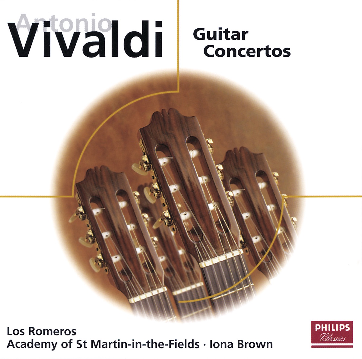 Vivaldi: Guitar Concertos by The Romeros, Academy of St Martin in the Fields & Iona Brown album cover