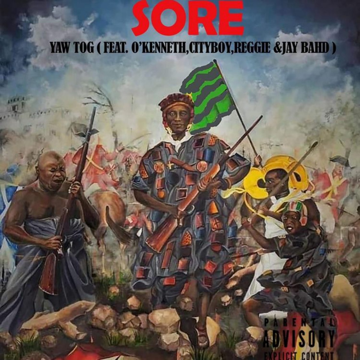 Sore (feat. O'Kenneth, City Boy, ReGGie & Jay Bhad) - Single by Yaw Tog album cover
