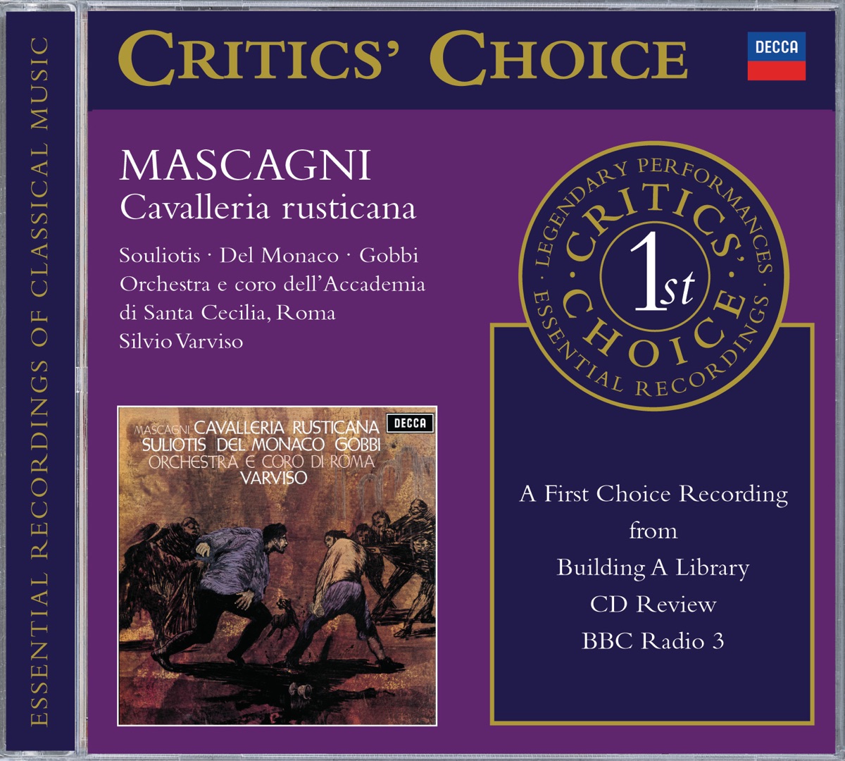 Mascagni: Cavalleria Rusticana by Elena Suliotis, Mario del Monaco, Tito Gobbi, Chor Del Teatro Dell Opera Di Roma, Orchestra of the Rome Opera House & Silvio Varviso album cover