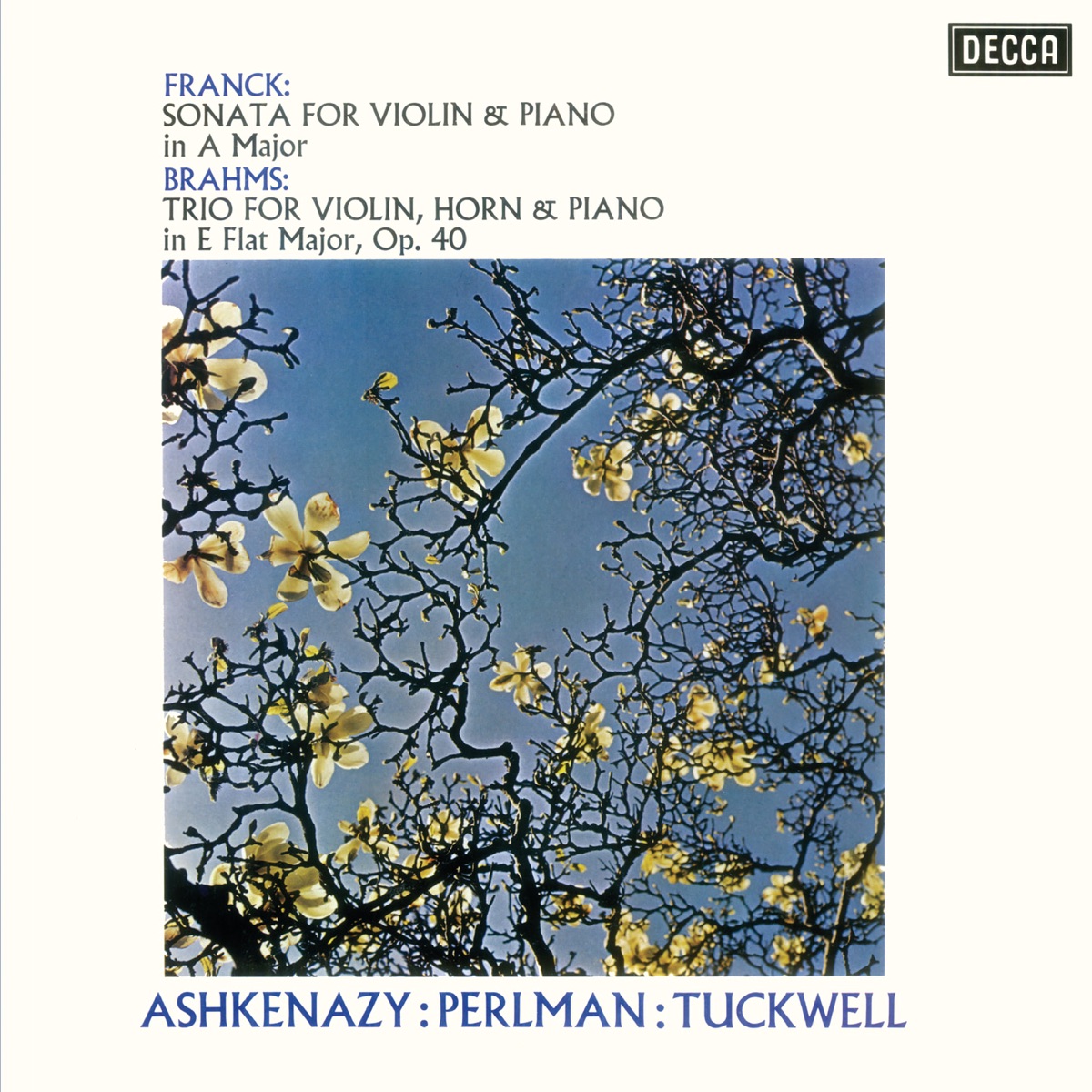 Franck: Violin Sonata / Brahms: Horn Trio by Itzhak Perlman, Vladimir Ashkenazy & Barry Tuckwell album cover