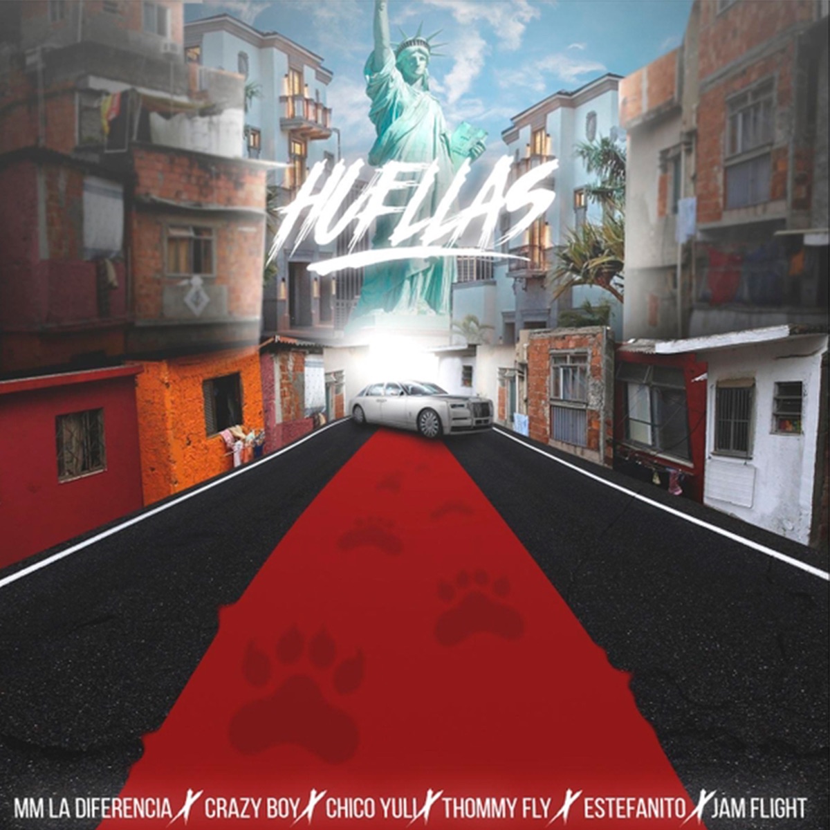Huellas - Single by Mm la Diferencia, Thommy Fly, Jam Flight, Estefanito, Crazy Boy & Chico Yuli album cover