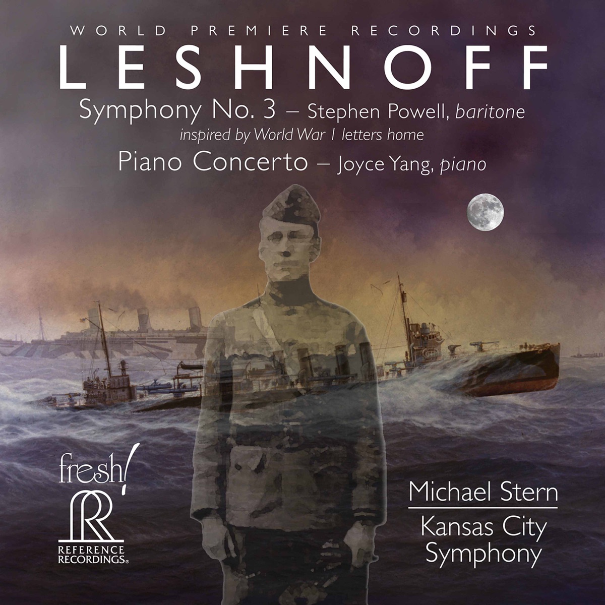 Jonathan Leshnoff: Symphony No. 3 & Piano Concerto (Live) by Kansas City Symphony & Michael Stern album cover