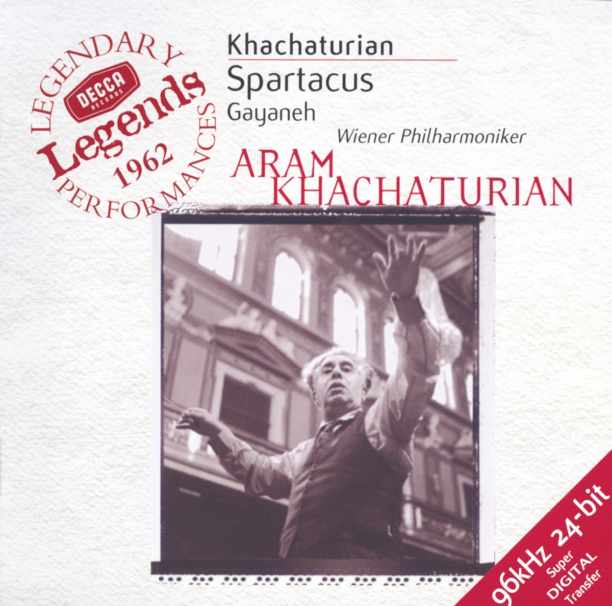 Khachaturian: Spartacus - Gayaneh: The Seasons by Vienna Philharmonic & Ernest Ansermet album cover