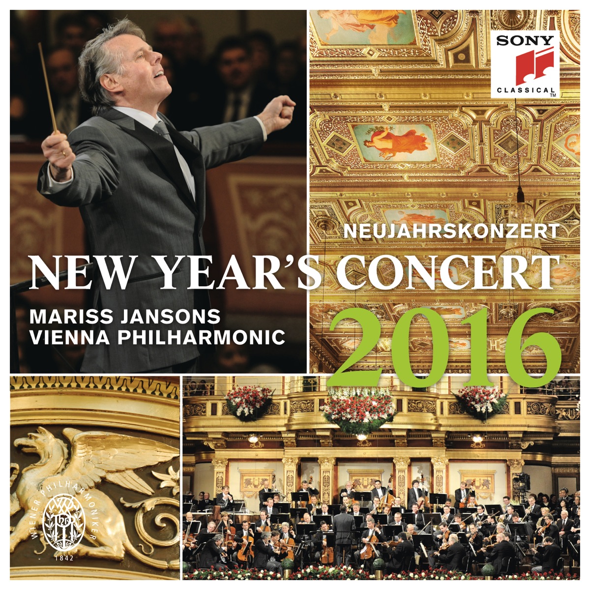 New Year's Concert 2016 (Neujahrskonzert 2016) by Mariss Jansons & Vienna Philharmonic album cover