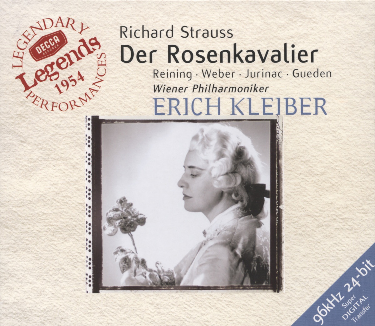 R. Strauss: Der Rosenkavalier, Op. 59 by Maria Reining, Erich Kleiber, Ludwig Weber, Sena Jurinac, Vienna Philharmonic & Chorus of the Vienna State Opera album cover