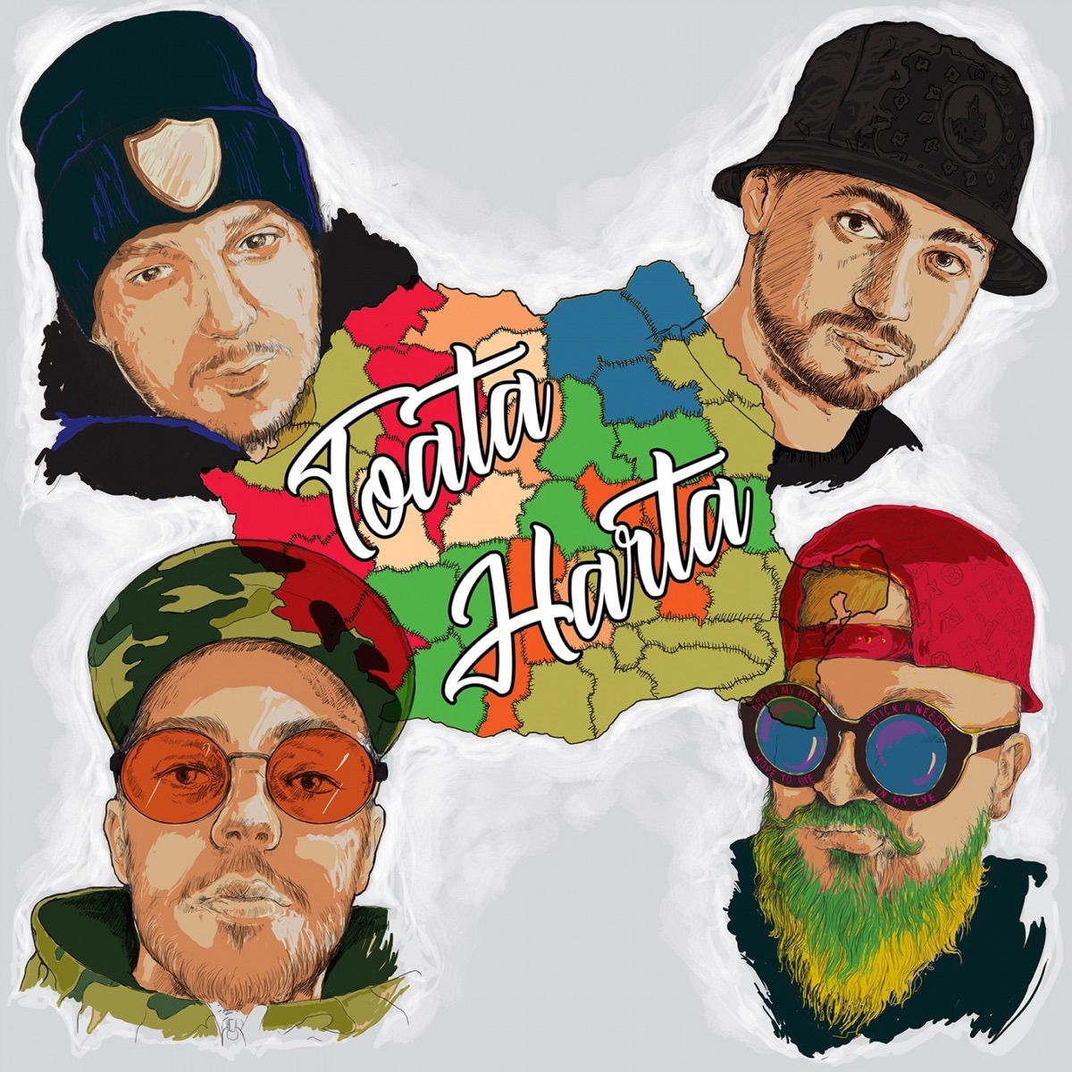 Toata Harta (feat. Stres, Jianu & El Nino) - Single by Boier Bibescu album cover