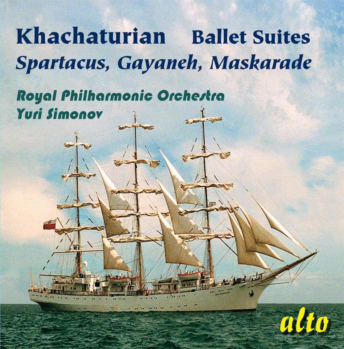 Khachaturian: Famous Ballet Suites: Spartacus – Gayaneh - Maskarade by Yuri Simonov, Royal Philharmonic Orchestra & Aram Khachaturian album cover