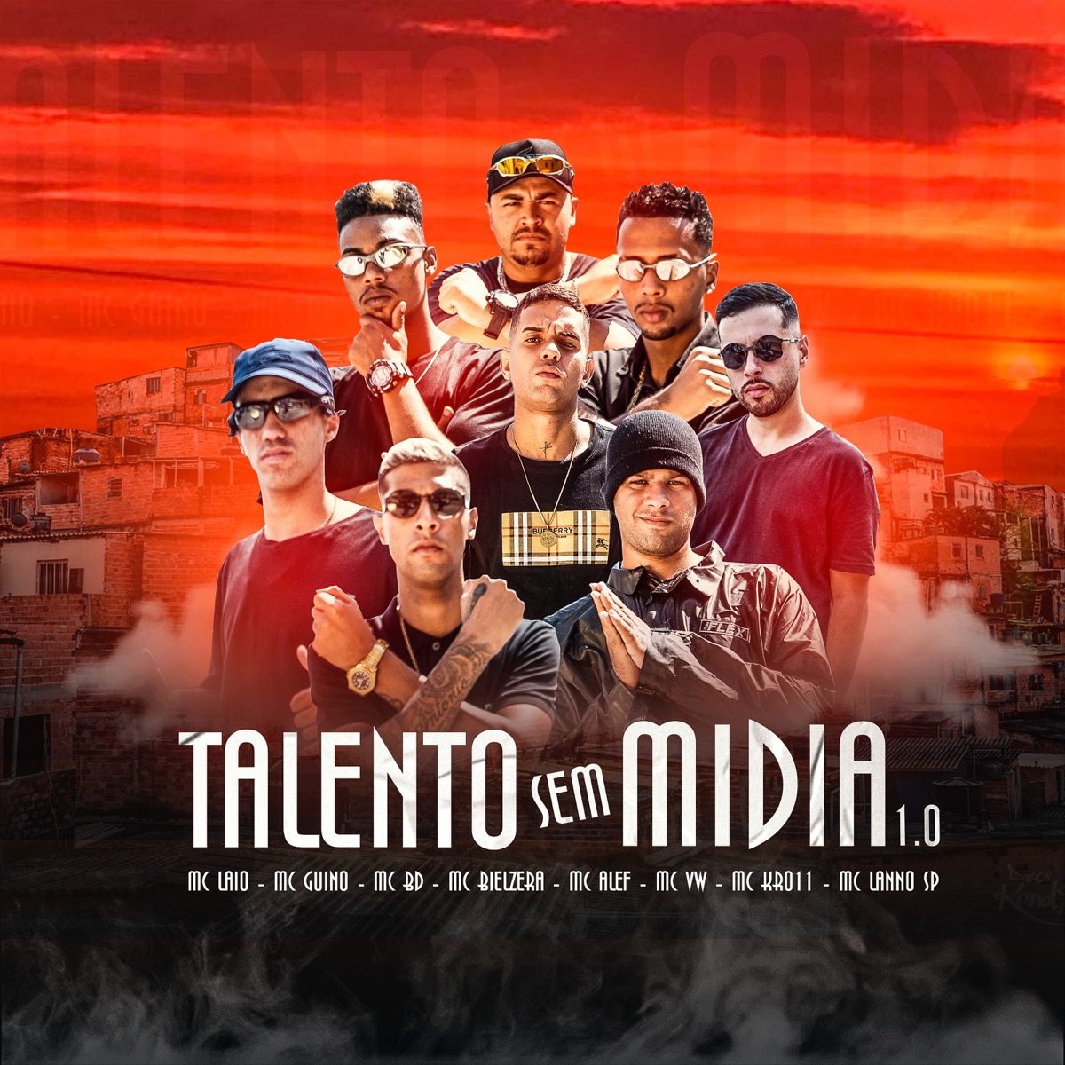 Talento Sem Mídia - Single by mc laio, Mc Guino, Mc BD, Mc Bielzera, Mc Alef, Mc VW, Mc Kr 011 & MC Lanno SP album cover