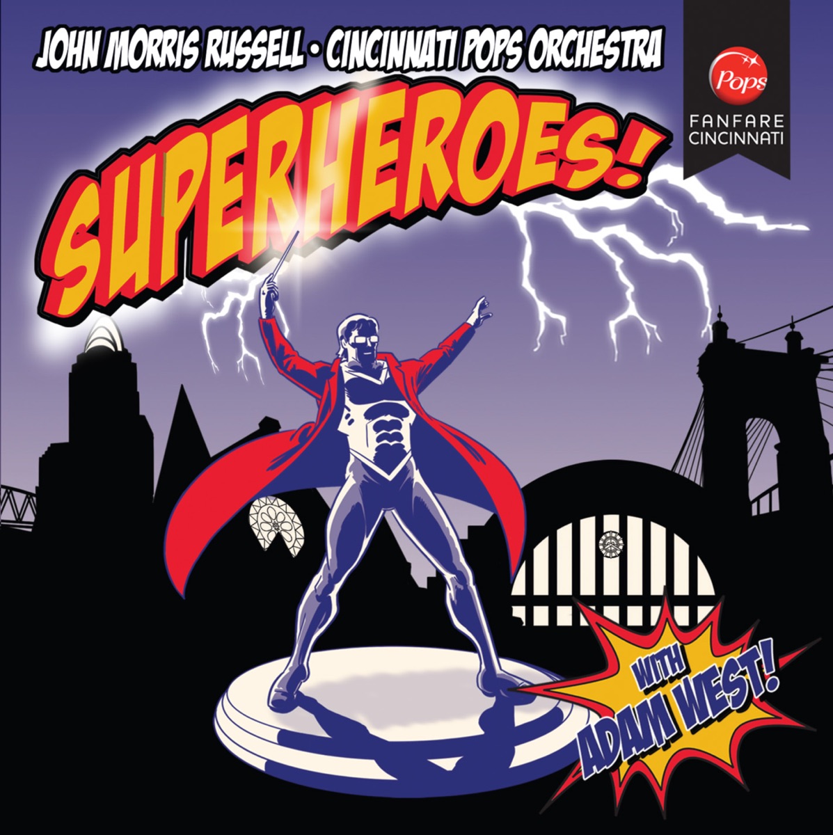 Superheroes! by John Morris Russell & Cincinnati Pops Orchestra album cover