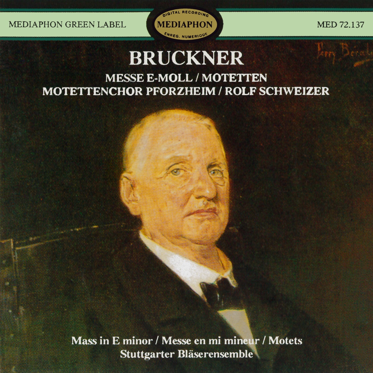 Bruckner: Mass No. 2 in E Minor and Motets by Motettenchor Pforzheim, Rolf Schweizer & Bläserensemble Stuttgart album cover