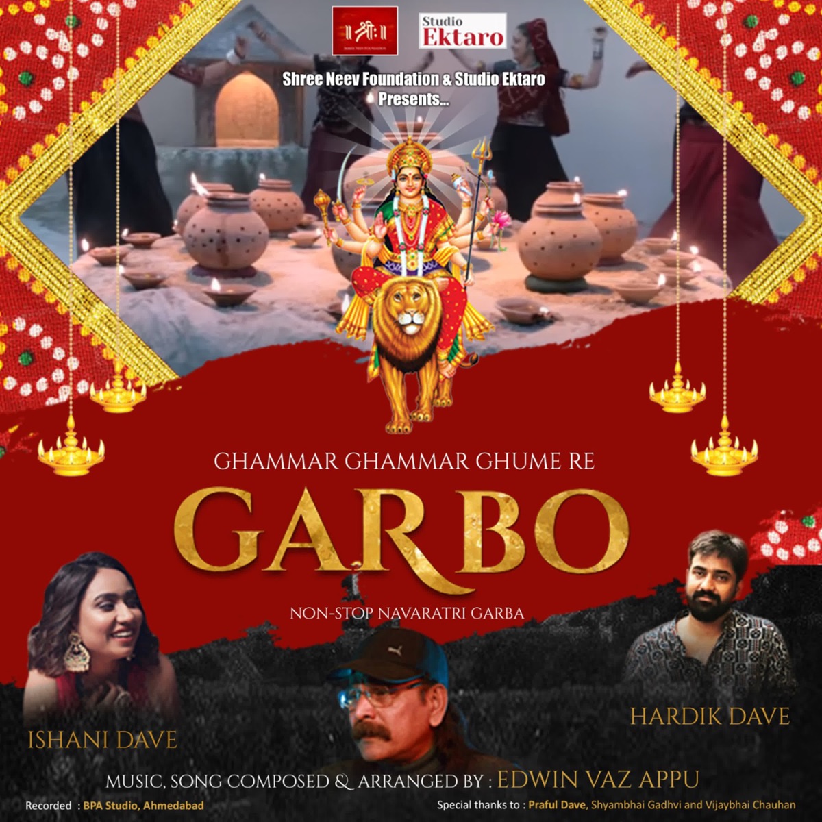 Garbo-Traditional Garba by Praful Dave, Hardik Dave & Ishani Dave album cover
