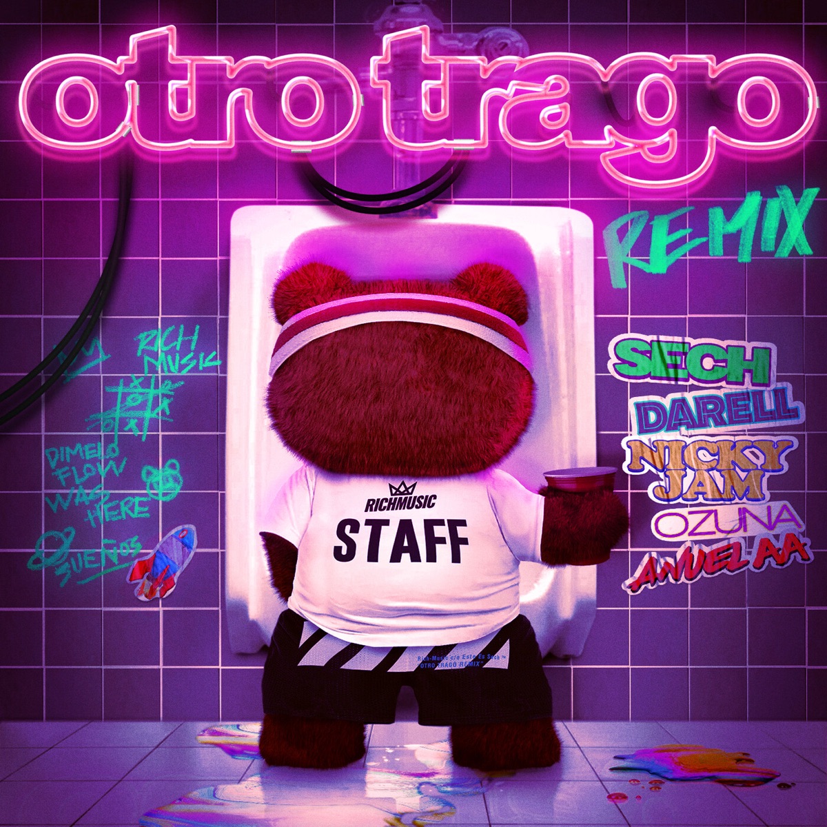 Otro Trago (Remix) [feat. Darell & Nicky Jam] - Single by Sech, Ozuna & Anuel AA album cover
