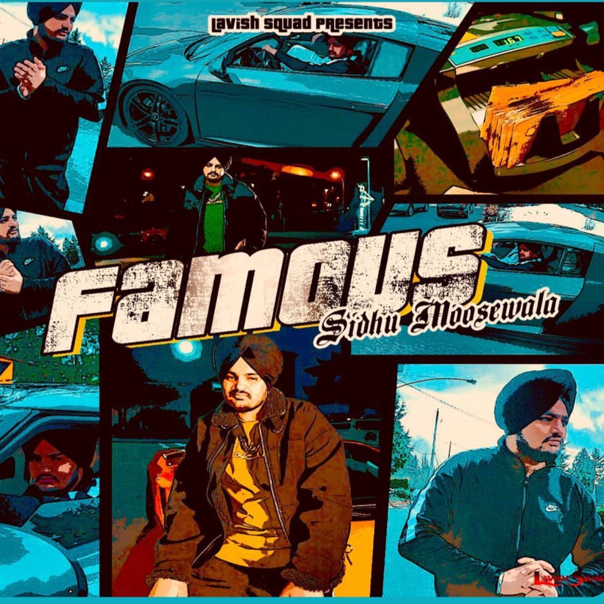 Famous (feat. Intense) - Single by Sidhu Moose Wala album cover