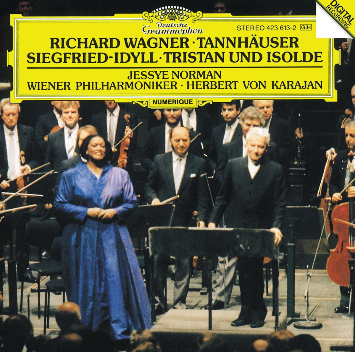 Wagner: Tannhäuser Overture, Siegfried-Idyll & Tristan Und Isolde by Jessye Norman, Herbert von Karajan & Vienna Philharmonic album cover