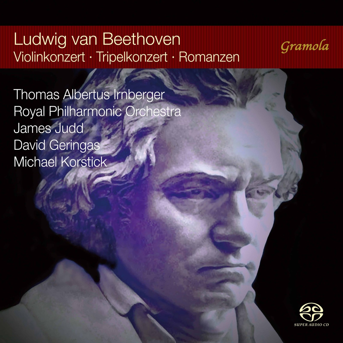 Beethoven: Violin Concerto in D Major, Romances for Violin & Orchestra, and Triple Concerto in C Major by Thomas Albertus Irnberger, James Judd & Royal Philharmonic Orchestra album cover