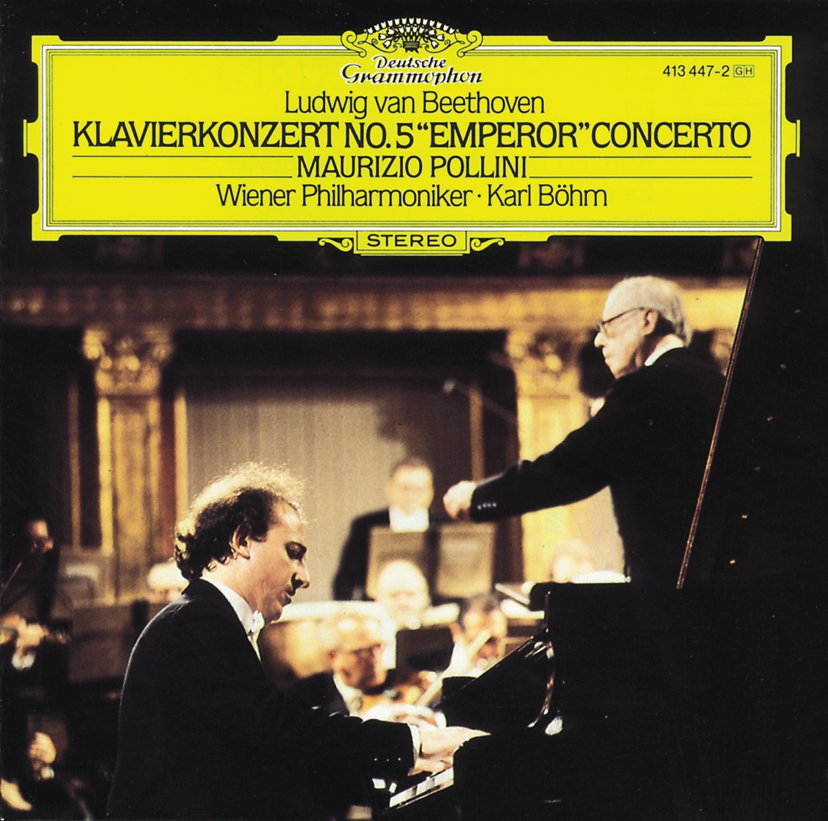 Beethoven: Piano Concerto No. 5 by Maurizio Pollini, Vienna Philharmonic & Karl Böhm album cover