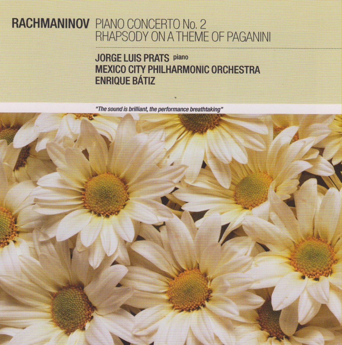 Rachmaninov: Piano Concerto No. 2 - Rhapsody on a Theme of Paganini by Jorge Luis Prats, Mexico City Philharmonic Orchestra & Enrique Bátiz album cover