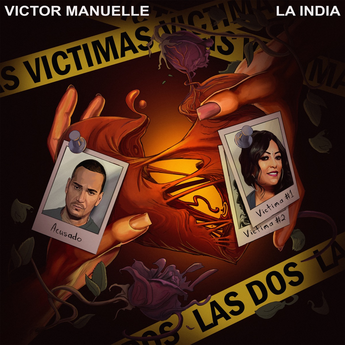 Víctimas las Dos - Single by Victor Manuelle & La India album cover