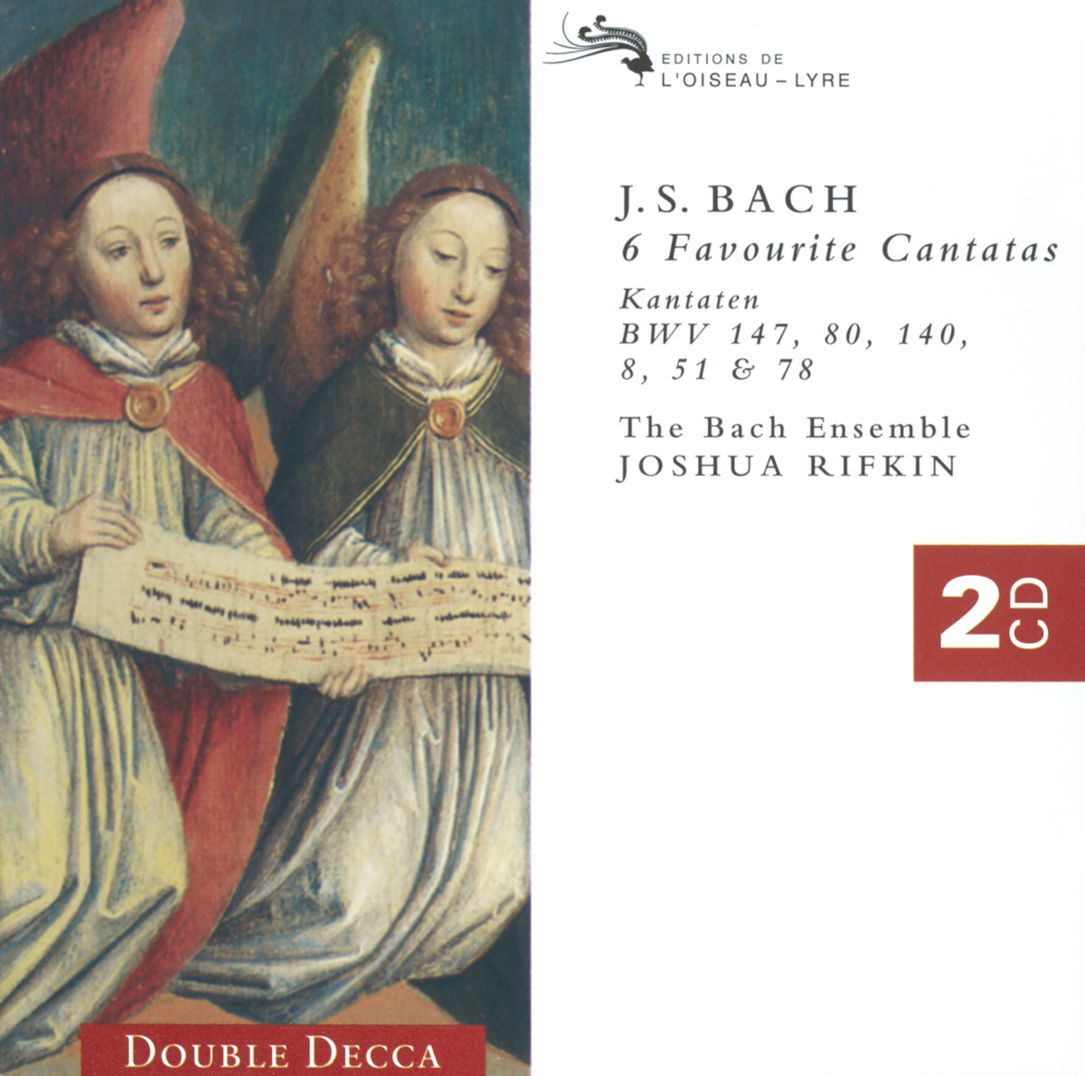 J.S. Bach: 6 Favourite Cantatas by The Bach Ensemble & Joshua Rifkin album cover