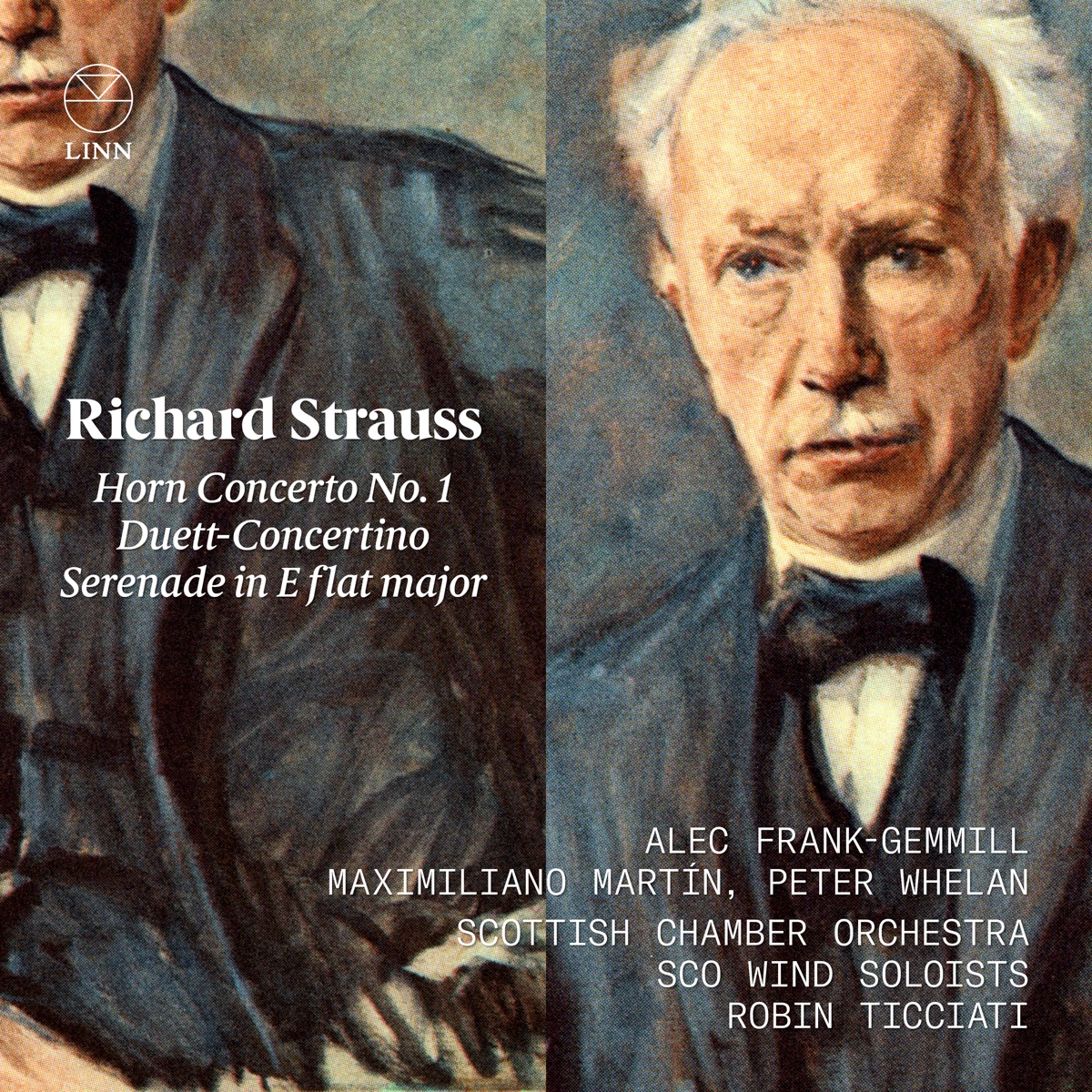 Strauss: Horn Concerto No. 1, Duett-Concertino & Serenade in E flat major by Robin Ticciati, Scottish Chamber Orchestra, Maximiliano Martín, Peter Whelan, Alec Frank-Gemmill & SCO Wind Soloists album cover
