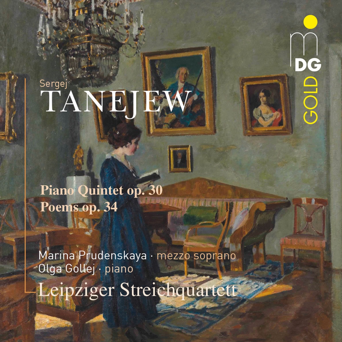 Tanejew: Piano Quintet, Op. 30, Poems, Op. 34 by Leipziger Streichquartett, Marina Prudenskaya & Olga Gollej album cover