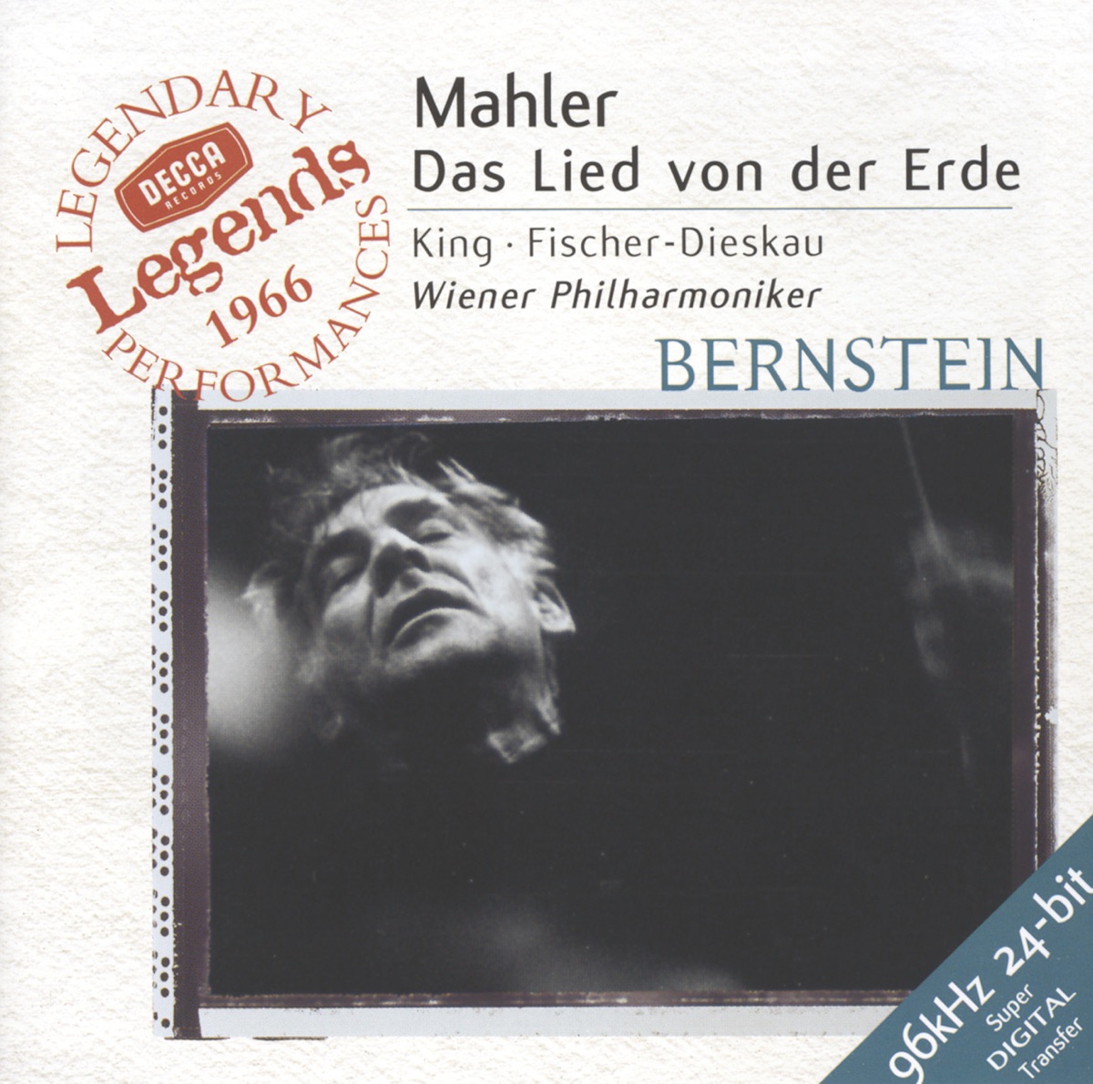 Mahler: Das Lied von der Erde by James King, Dietrich Fischer-Dieskau, Leonard Bernstein & Vienna Philharmonic album cover