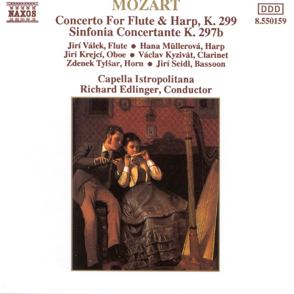 Mozart: Flute And Harp Concerto, K. 299 by Capella Istropolitana, Hana Mullerova, Jeri Seidl, Jiri Krejci, Jiří Válek, Richard Edlinger, Vaclav Kyzivat & Zdnek Tylsar album cover
