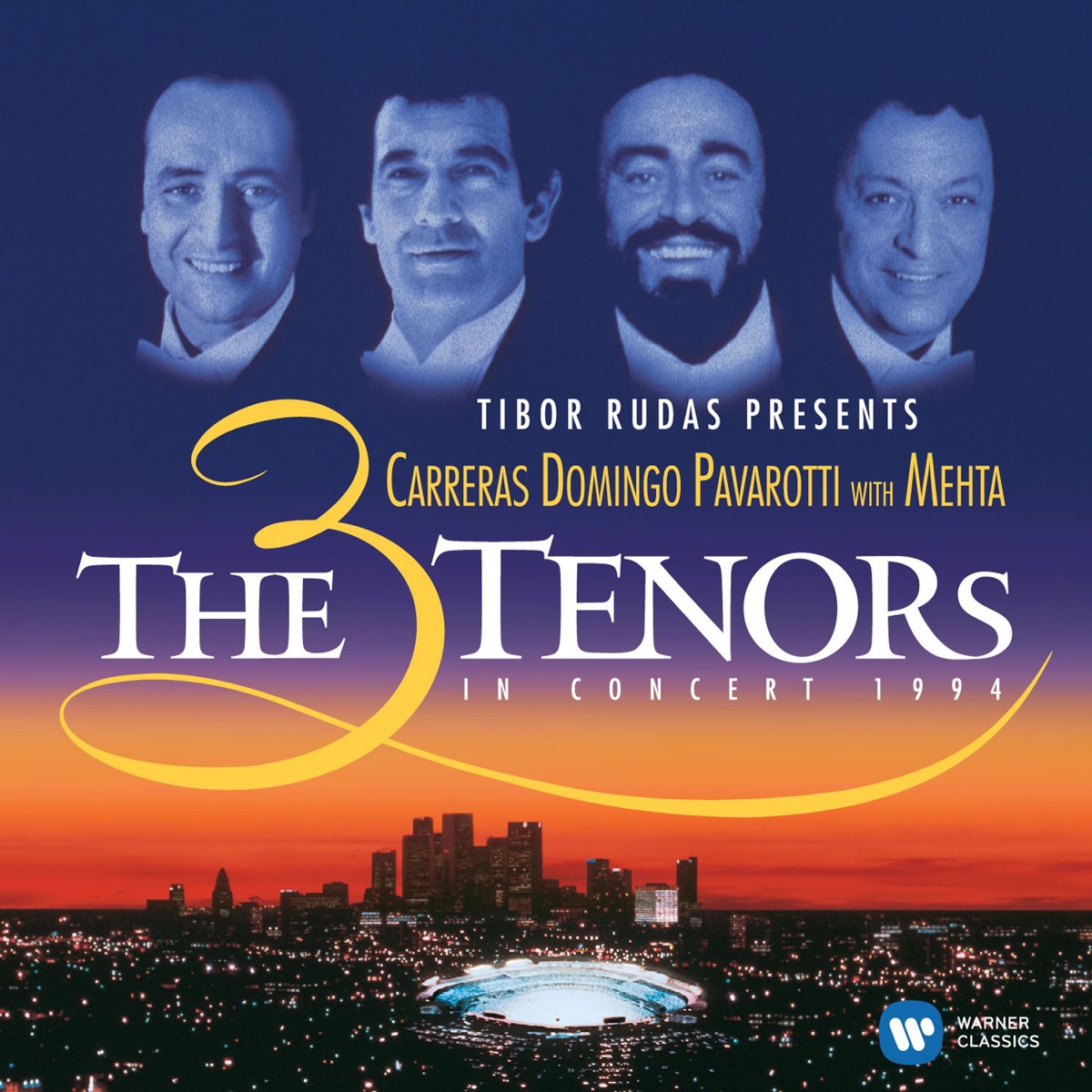 The Three Tenors in Concert, 1994 by José Carreras, Plácido Domingo, Luciano Pavarotti, Los Angeles Music Center Opera Chorus, Los Angeles Philharmonic & Zubin Mehta album cover