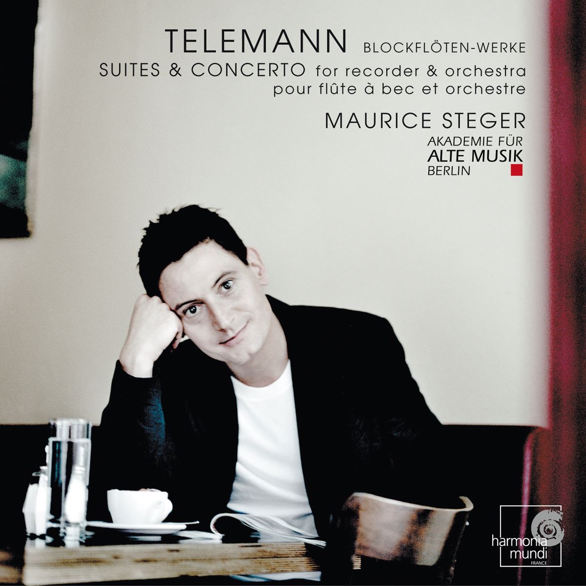 Telemann: Blockflöten-Werke (Suites & Concerto pour flûte à bec et orchestre) by Akademie für Alte Musik Berlin & Maurice Steger album cover