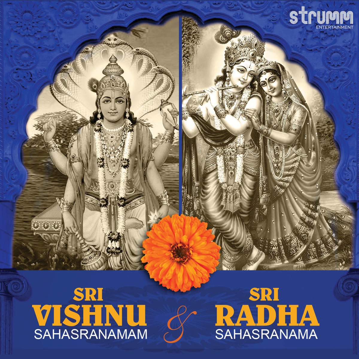 Sri Vishnu Sahasranamam & Sri Radha Sahasranama by Rita Thyagarajan, Om Voices & Sai Madhukar album cover
