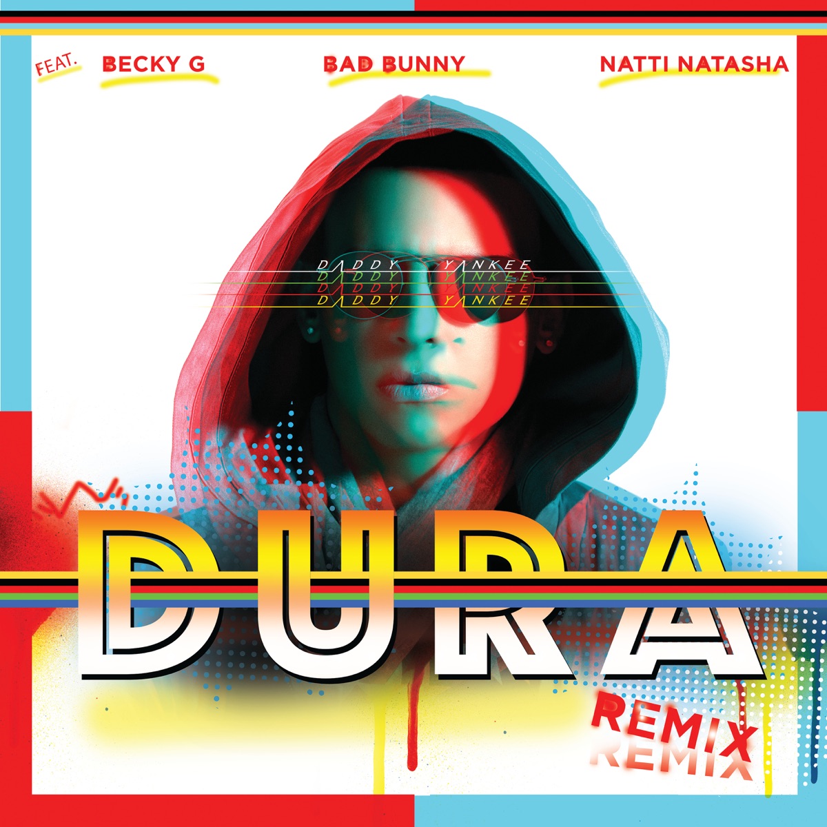 Dura (Remix) [feat. Natti Natasha, Becky G. & Bad Bunny] - Single by Daddy Yankee album cover