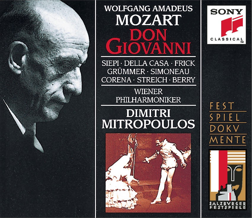 Mozart: Don Giovanni - 1956 Salzburger Festpiele by Lisa Della Casa, Cesare Siepi, Dimitri Mitropoulos, Elisabeth Grummer, Fernando Corena, Gottlob Frick, Léopold Simoneau, Rita Streich, Walter Berry, Vienna Philharmonic & Chorus of the Vienna State Opera album cover