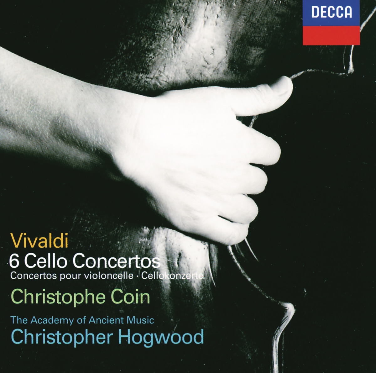 Vivaldi: 6 Cello Concertos by Christophe Coin, Academy of Ancient Music & Christopher Hogwood album cover