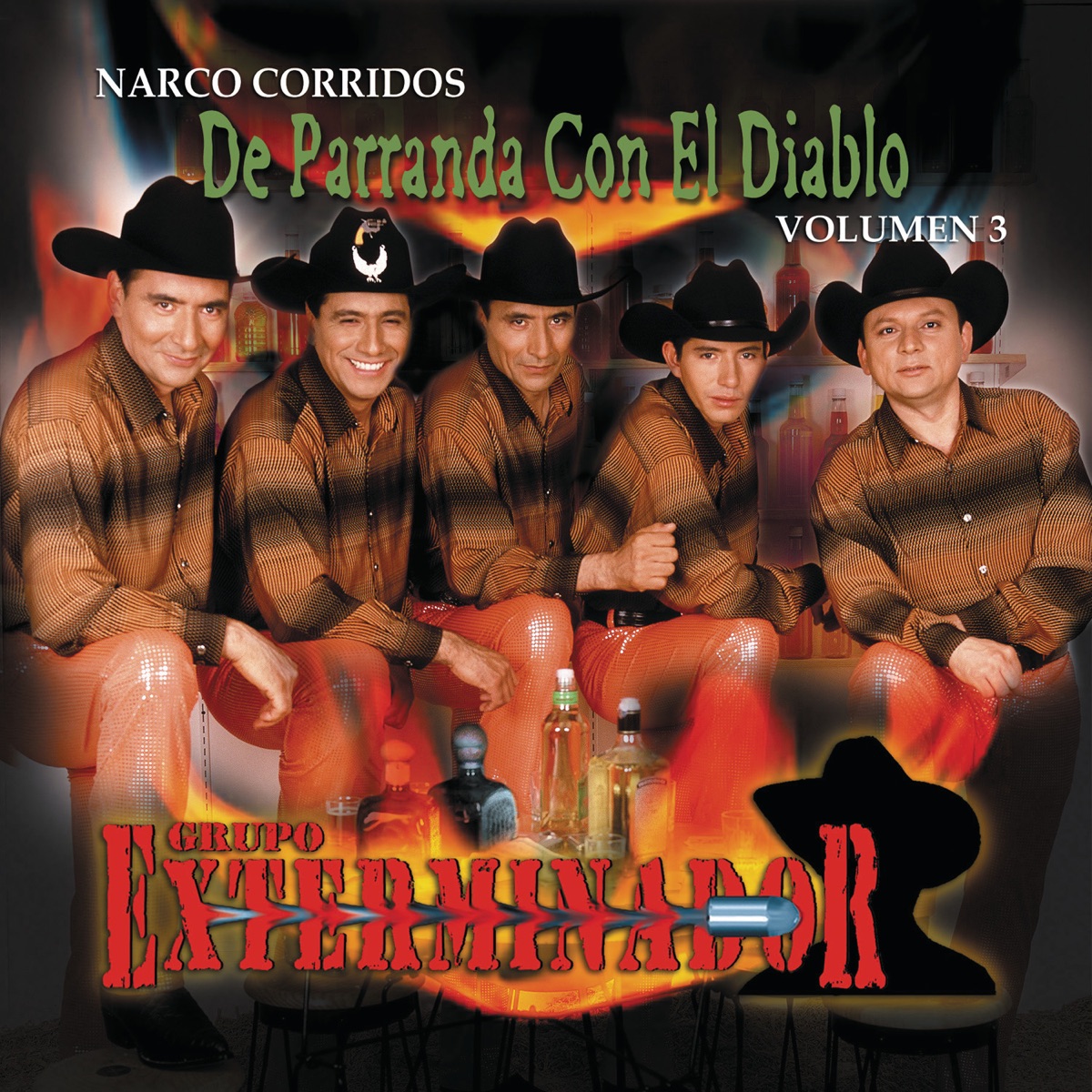 Narco Corridos, Vol. 3: De Parranda Con el Diablo by Grupo Exterminador album cover