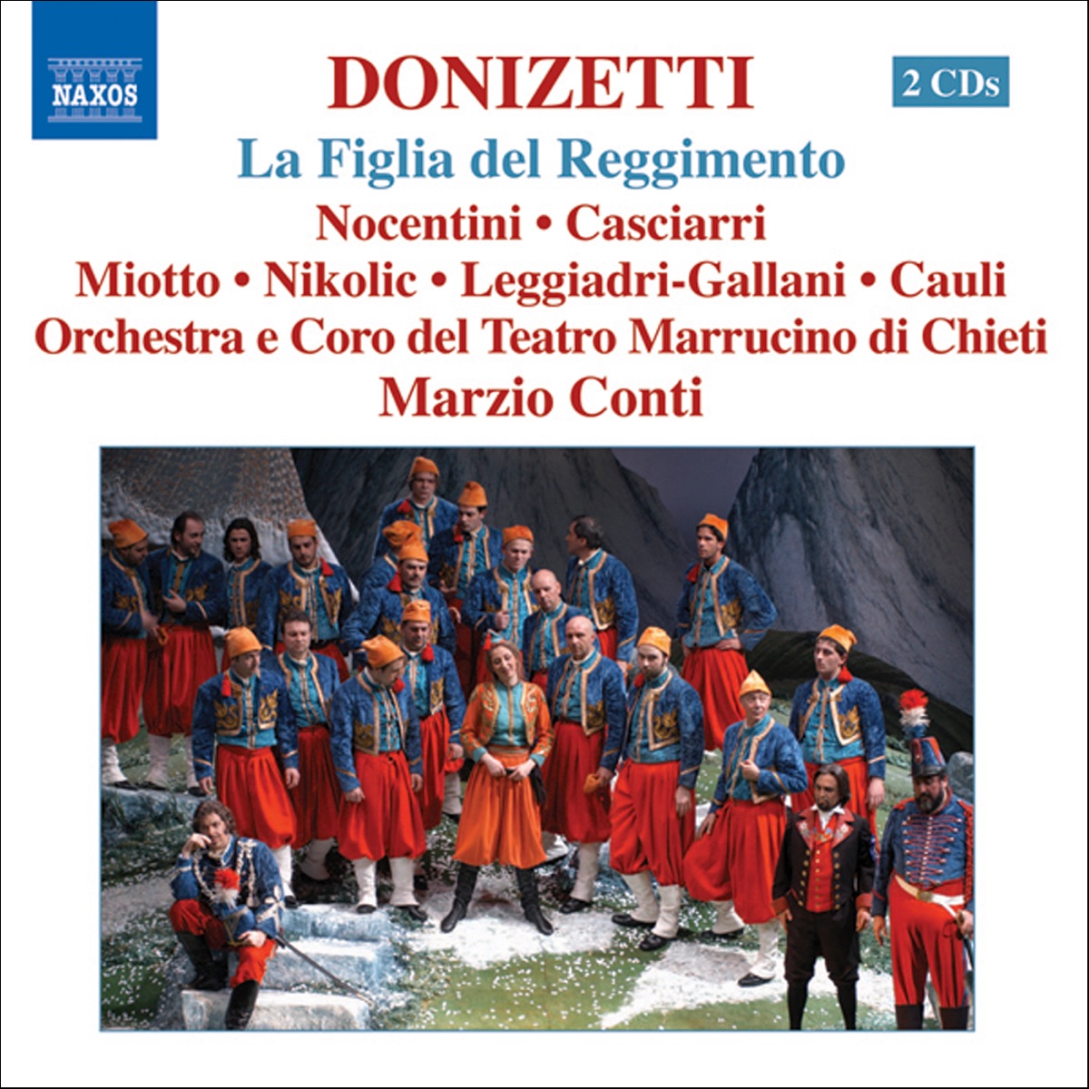 Donizetti: La Figlia del Reggimento by Chieti Marrucino Opera Chorus, Chieti Marrucino Opera Orchestra & Marzio Conti album cover