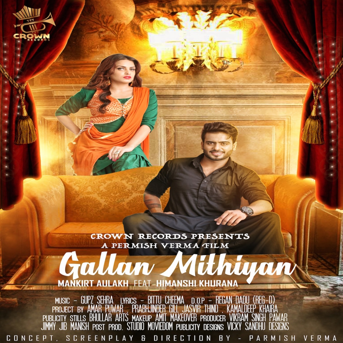Gallan Mithiyan (feat. Himanshi Khurana) - Single by Mankirt Aulakh album cover