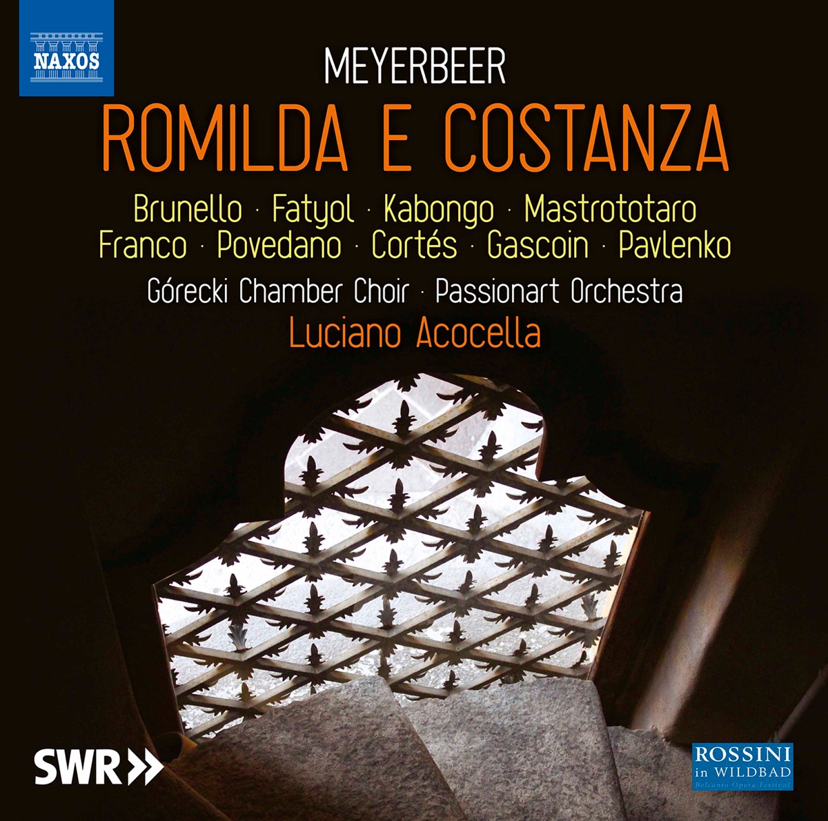 Meyerbeer: Romilda e Costanza (Live) by Chiara Brunello, Luiza Fatyol, Patrick Kabongo Mubenga, Giulio Mastrototaro, Passionart Orchestra Krakow & Luciano Acocella album cover