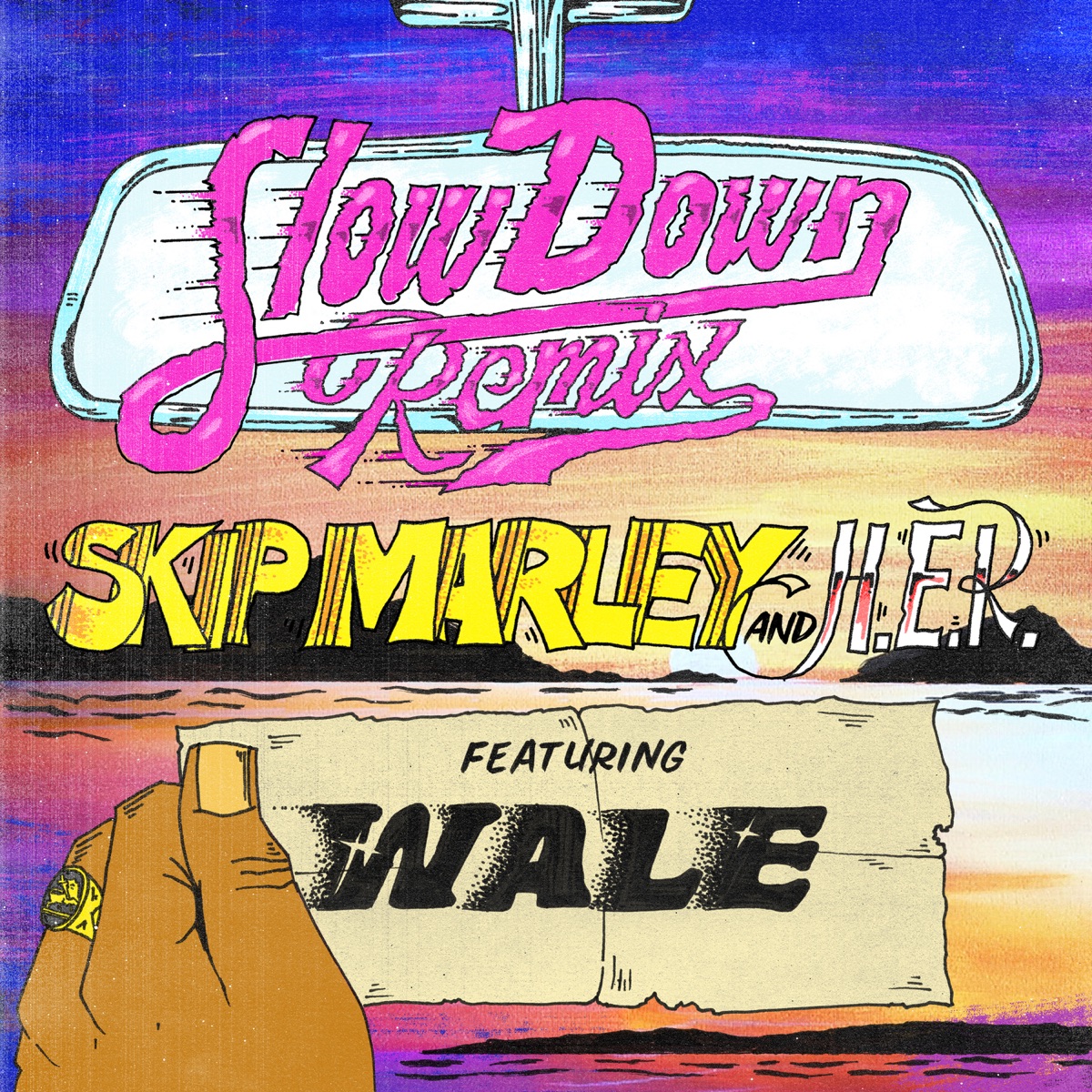 Slow Down (Remix) [feat. H.E.R. & Wale] - Single by Skip Marley album cover