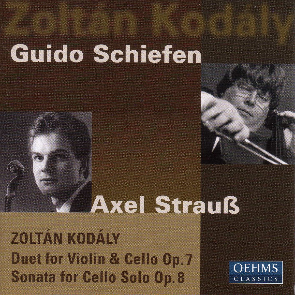 Kodaly: Duo - Cello Sonata by Axel Strauss & Guido Schiefen album cover