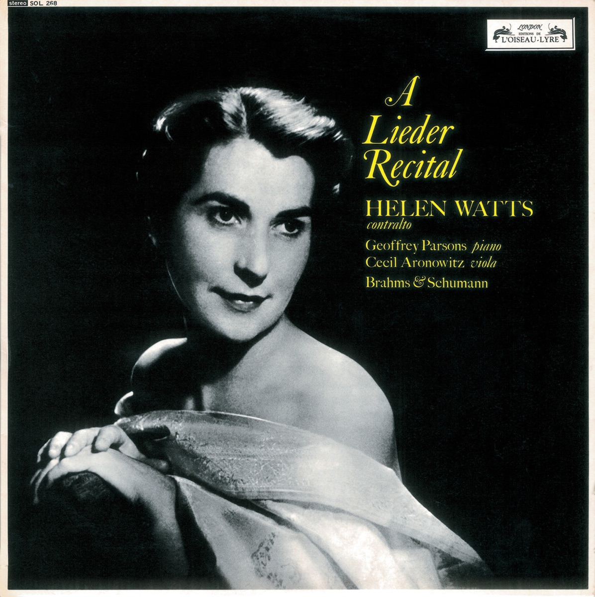 A Lieder Recital by Helen Watts, Geoffrey Parsons & Cecil Aronowitz album cover