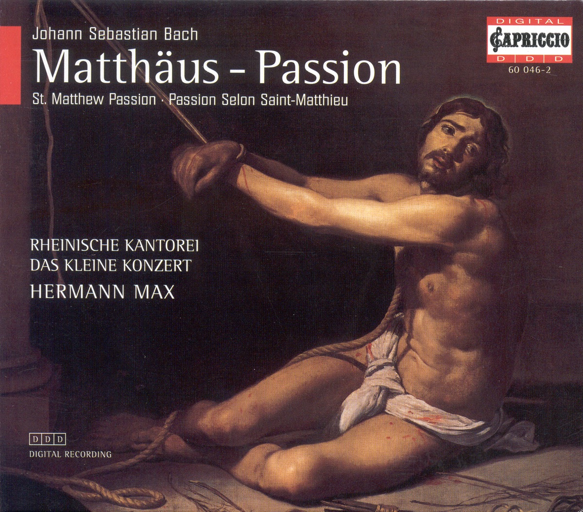 Bach, J.S.: St. Matthew Passion by Wilfried Jochens, Das Kleine Konzert, Hans-Georg Wimmer, Veronika Winter, Lena Susanne Norin, Christoph Prégardien, Monika Frimmer, Klaus Mertens, Rheinische Kantorei & Hermann Max album cover