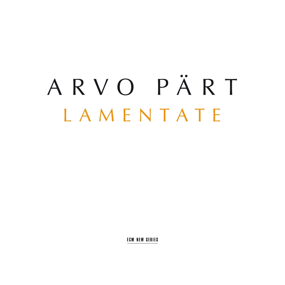 Pärt: Lamentate by Alexei Lubimov album cover