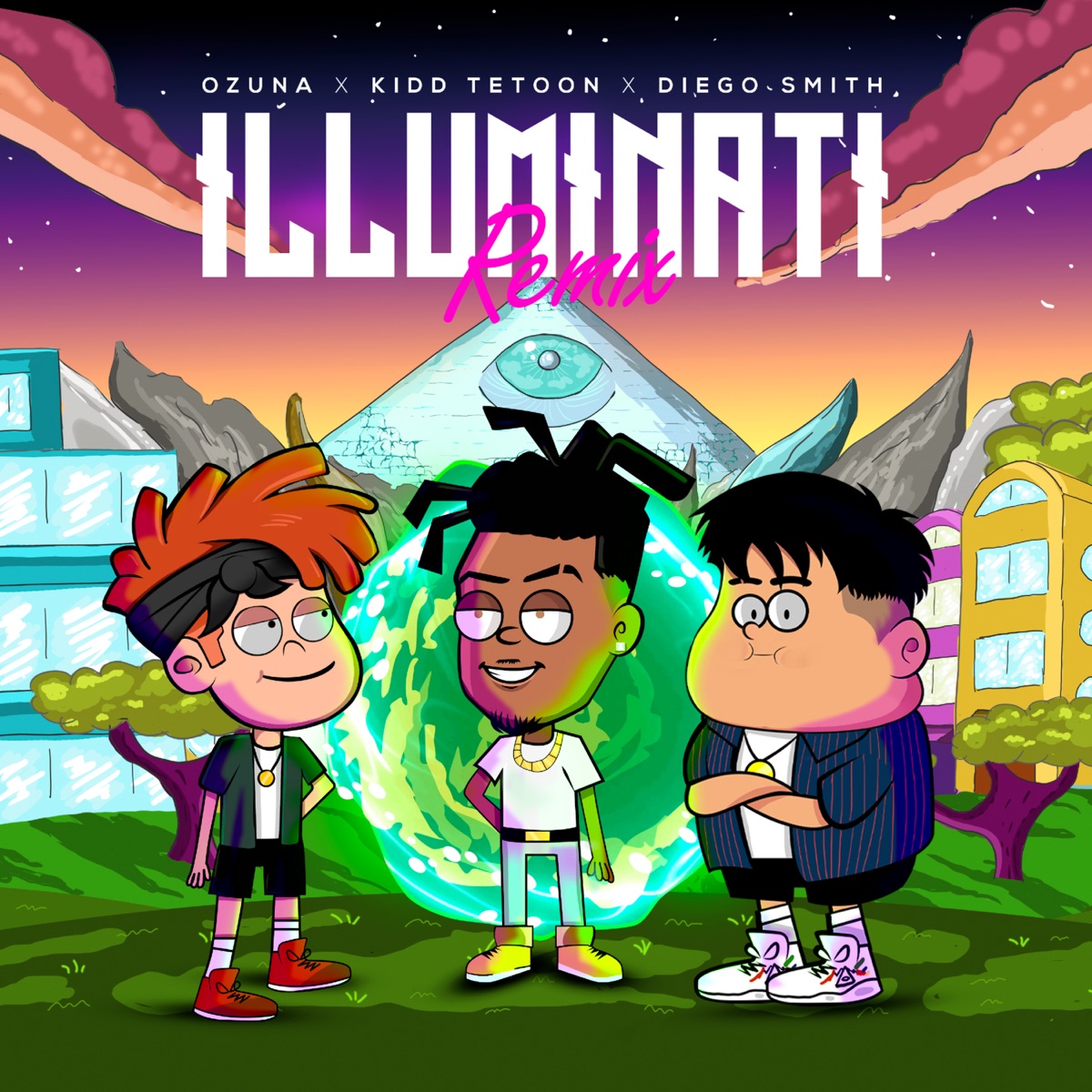 Illuminati (Remix) - Single by Kiddtetoon, Diego Smith & Ozuna album cover