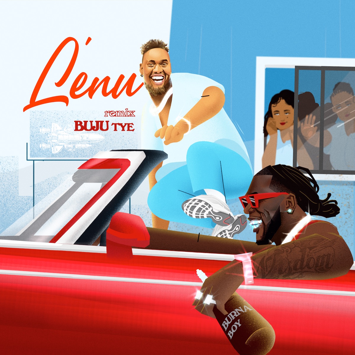 Lenu (Remix) - Single by BNXN & Burna Boy album cover